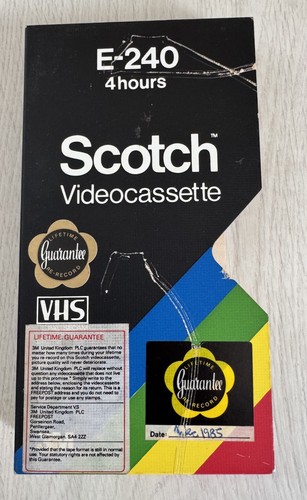 Scotch e240 vhs sleeve empty - e240,